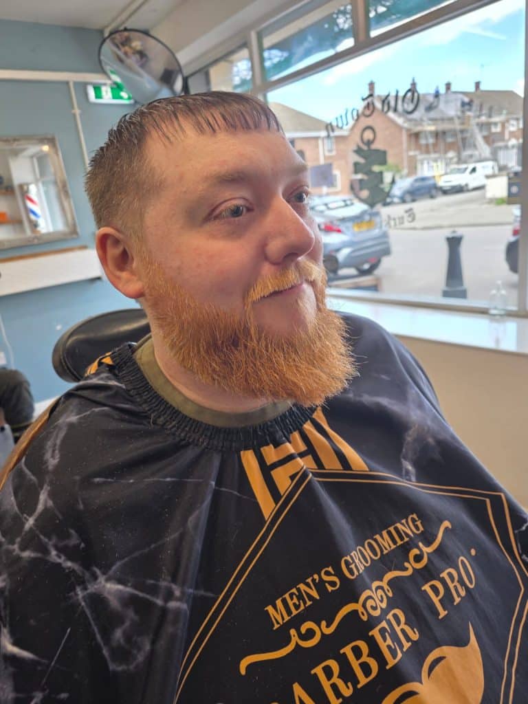 Beard trim finished at Old Town Barbers, Hartlepool